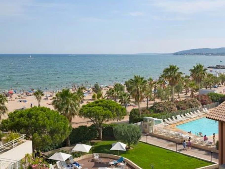 Port Frejus Cap Hermes Vue Mer Et Port Pieds Dans L'Eau Piscine Pkg Екстер'єр фото