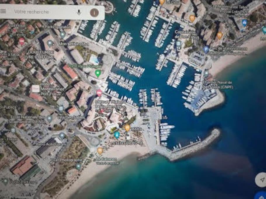Port Frejus Cap Hermes Vue Mer Et Port Pieds Dans L'Eau Piscine Pkg Екстер'єр фото