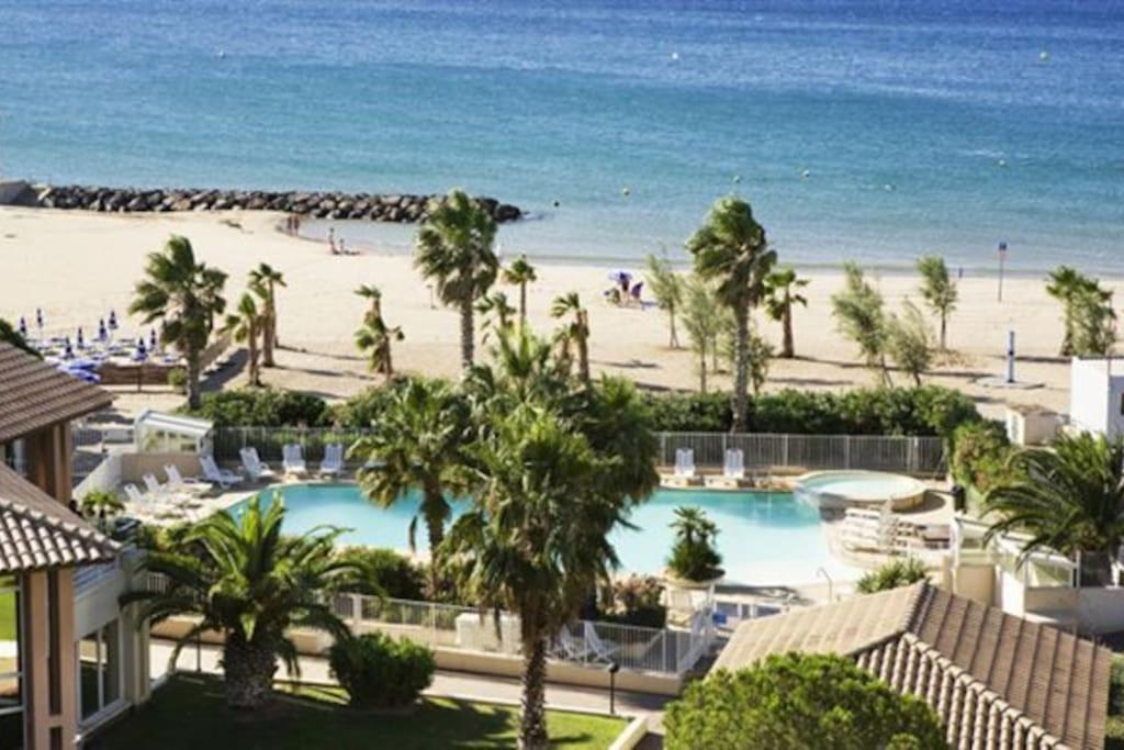 Port Frejus Cap Hermes Vue Mer Et Port Pieds Dans L'Eau Piscine Pkg Екстер'єр фото